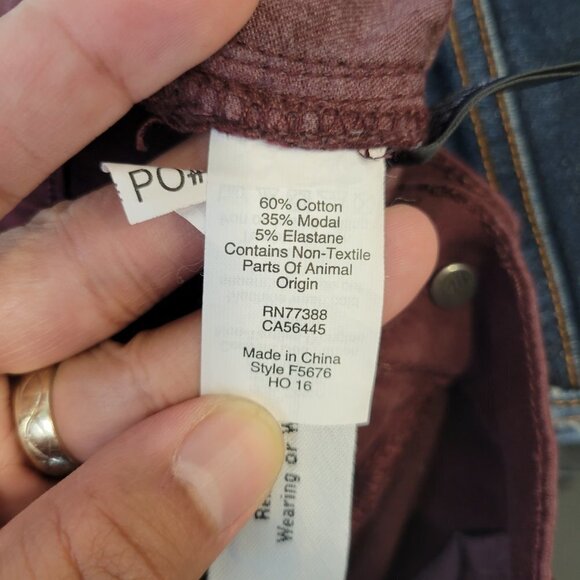 Madewell Women Red 9" High Riser Skinny Skinny Sateen Jeans Size 26 - Picture 15 of 15